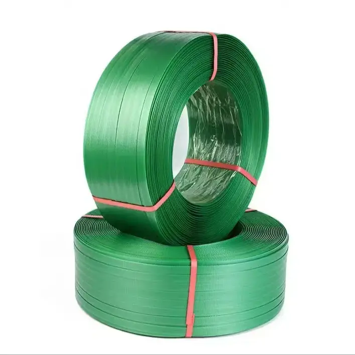PET Strap Belt for Carton Packing Strapping Plastic High Quality Green Packaging Embossed Strap Band