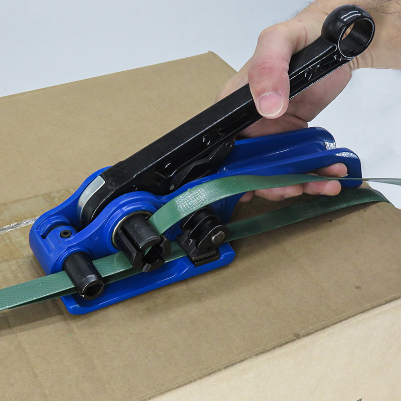 Steel Silent PET Strapping Machine Manual Tensioner Strapping Pliers 12-19mm Straps 16mm Width