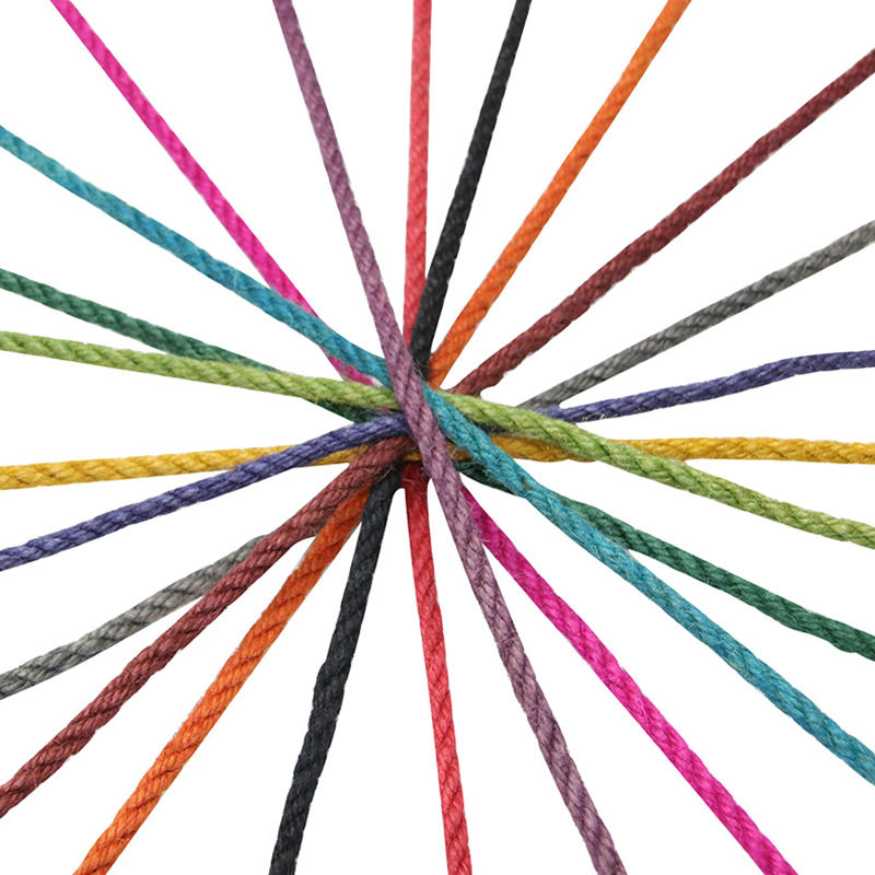 High Strength PE Twisted Braided Rope PP Polypropylene Packing Line Colorful Red Yellow Blue Hemp Style