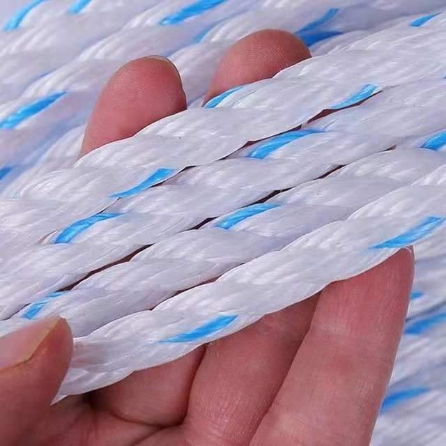 High Strength PE Twisted Braided Rope PP Polypropylene Packing Line Colorful Red Yellow Blue Hemp Style