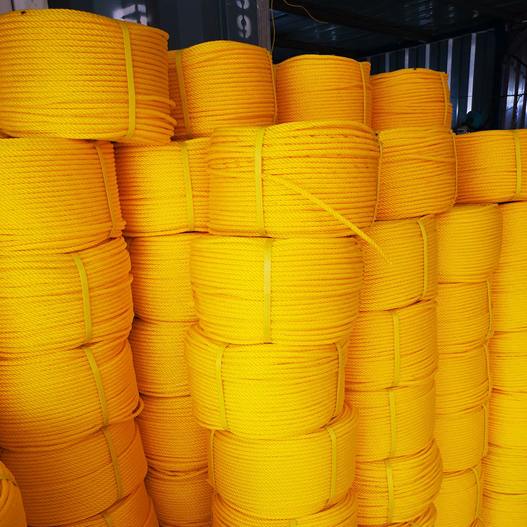 Virgin Material PE 3 Strand Twisted Polypropylene Monofilament Rope Durable Plastics Packaging PP Twisted Rope for Agriculture