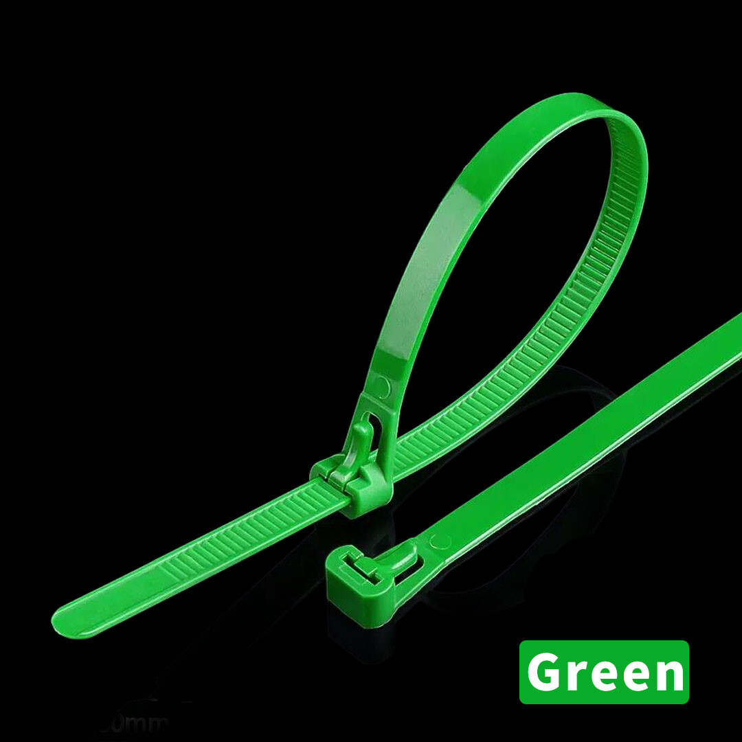 Adjustable Snap-Lock Nylon Cable Ties - Reusable Tie Straps Black/White/Colorful Plastic Buckle Fasteners Manufacturer