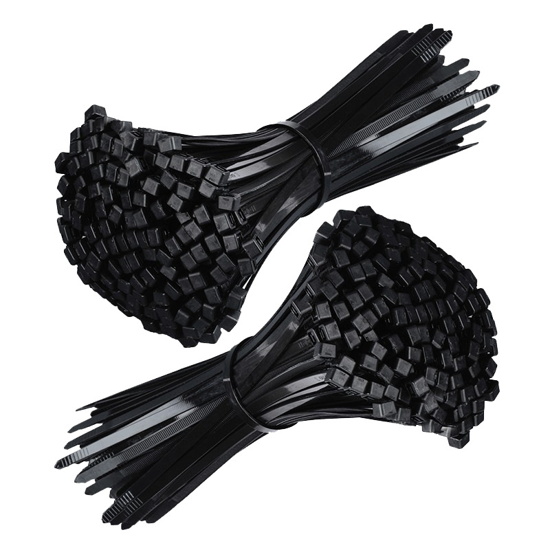 Self-locking nylon cable ties White, black, and colored plastic cable ties Snap-lock cable ties