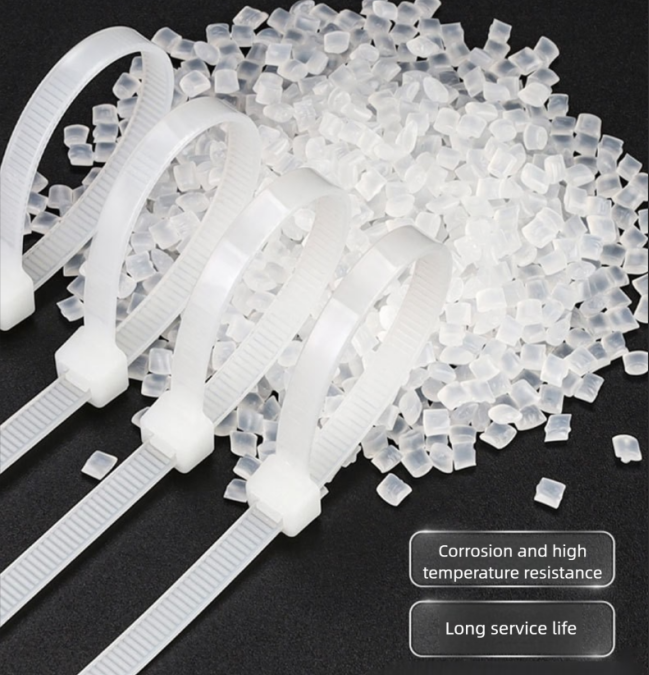 Self-locking nylon cable ties White, black, and colored plastic cable ties Snap-lock cable ties