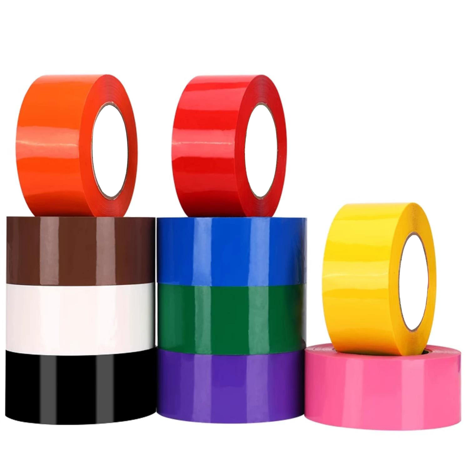 Colorful Sealing Tape Red, Yellow, Blue, Green, White, Coffee Brown Wide Adhesive Tape Packaging Tape Express Sealing Tape Adhesive Tape Strips