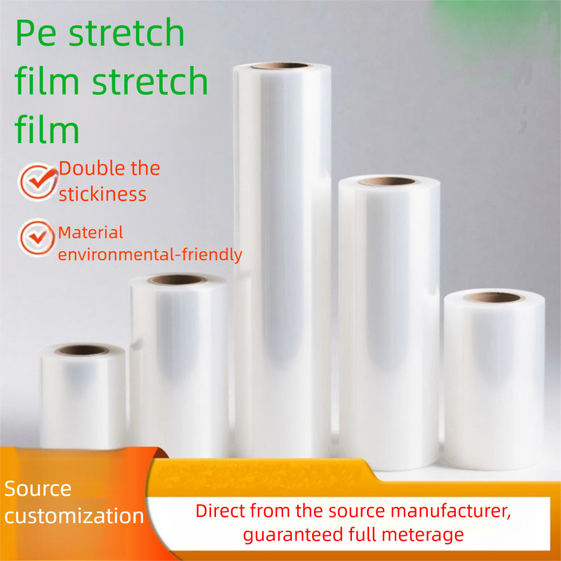 Stretch Wrap Plastic Film Food Wrap Packaging Film Industrial PE Stretch Film Protective Film Large Rolls
