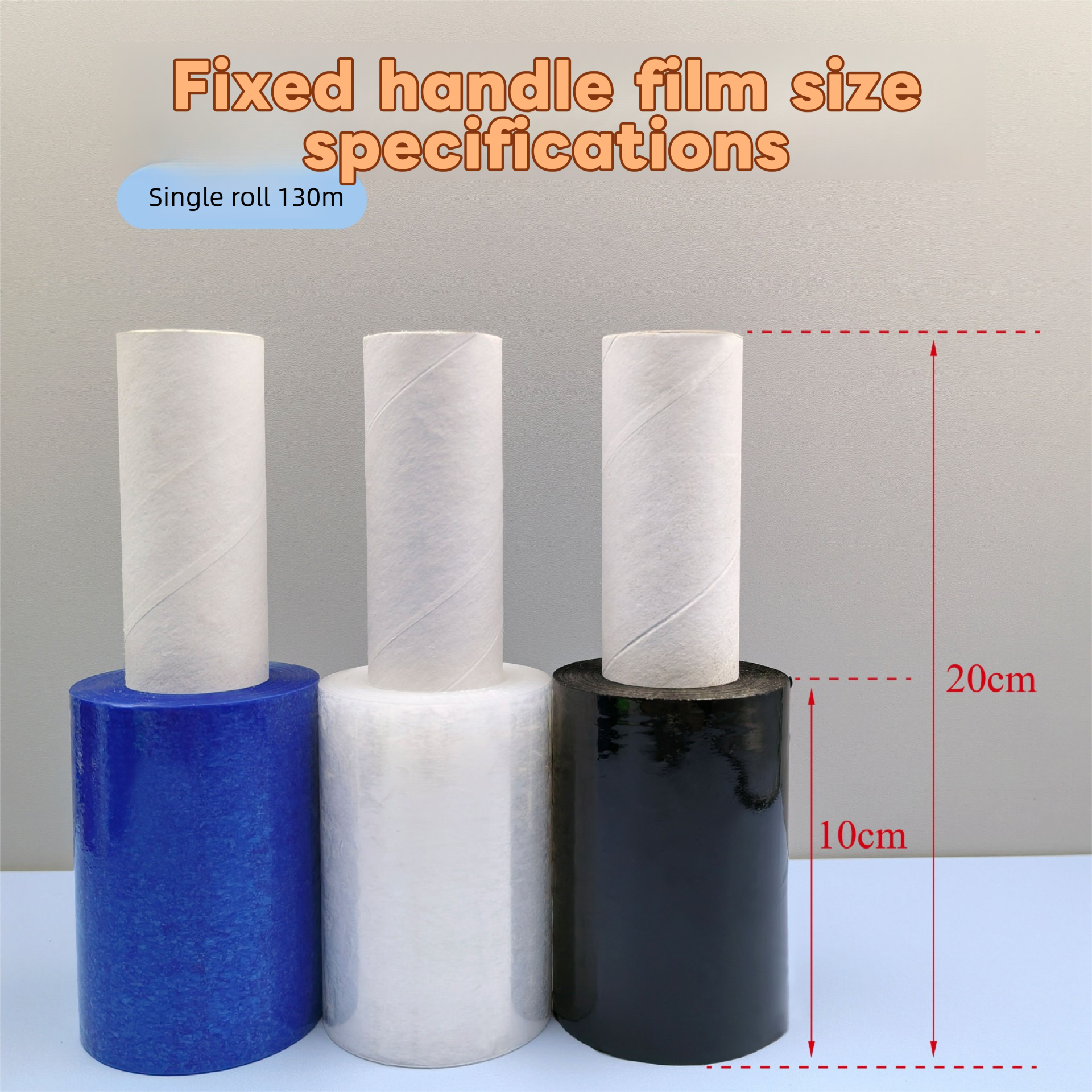 Custom Clear Stretch Wrap for Handle-Equipped Moving Suitcases and Bundled Luggage