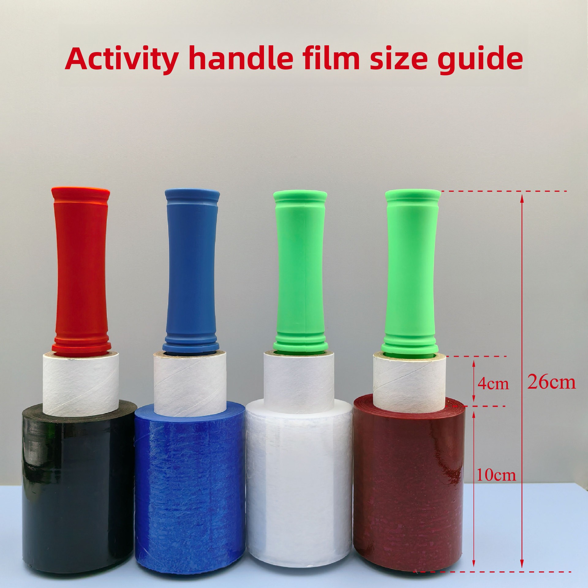 Custom Clear Stretch Wrap for Handle-Equipped Moving Suitcases and Bundled Luggage