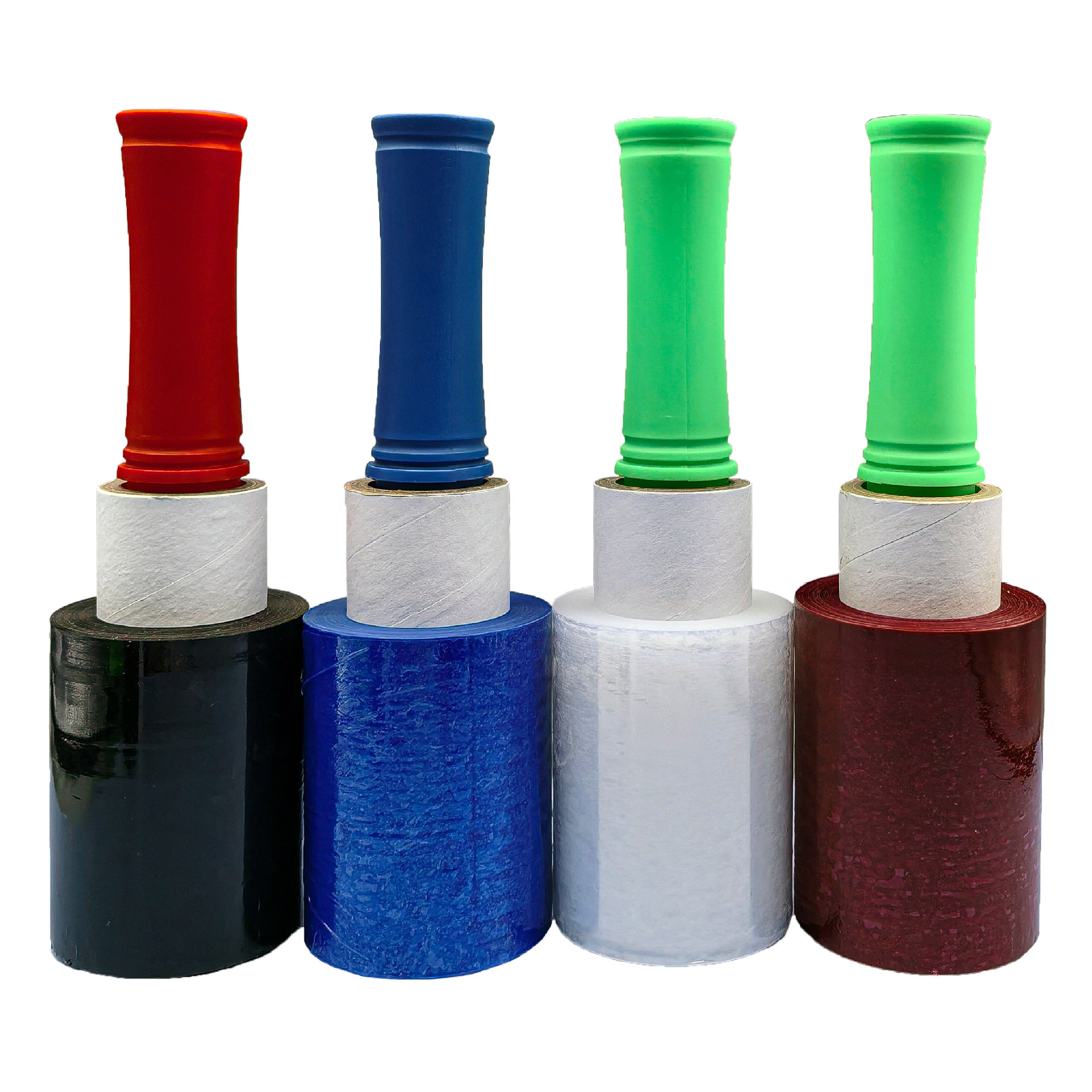 Custom Clear Stretch Wrap for Handle-Equipped Moving Suitcases and Bundled Luggage