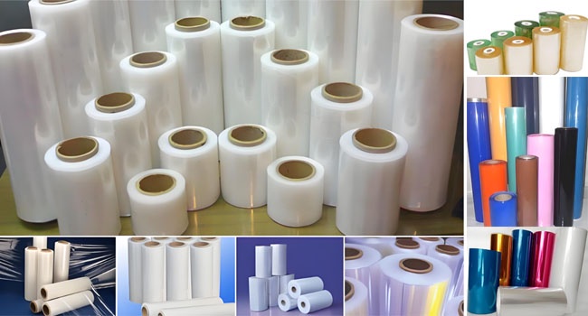 What are the common characteristics of different types of stretch wrap?