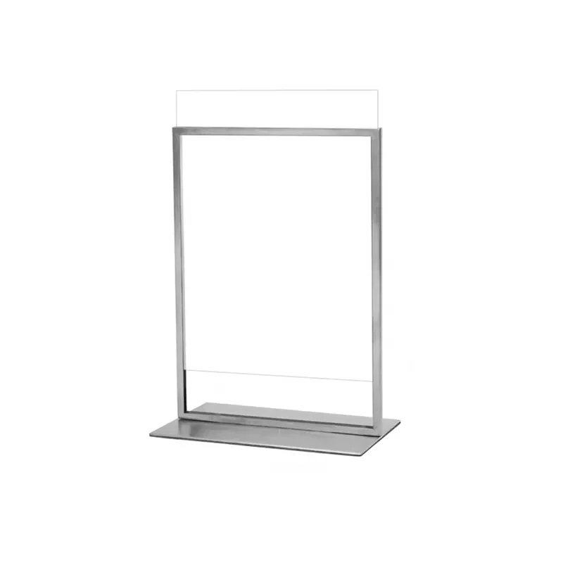 High-End Desktop Display Advertising Stand For Coffee Shops With Insertable Cards