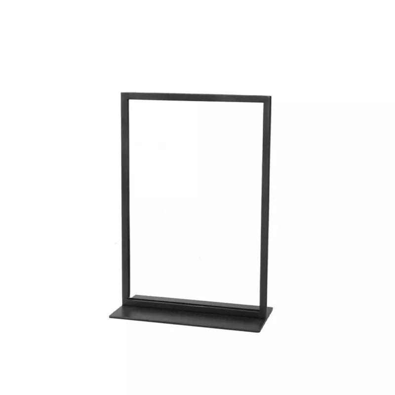 High-End Desktop Display Advertising Stand For Coffee Shops With Insertable Cards