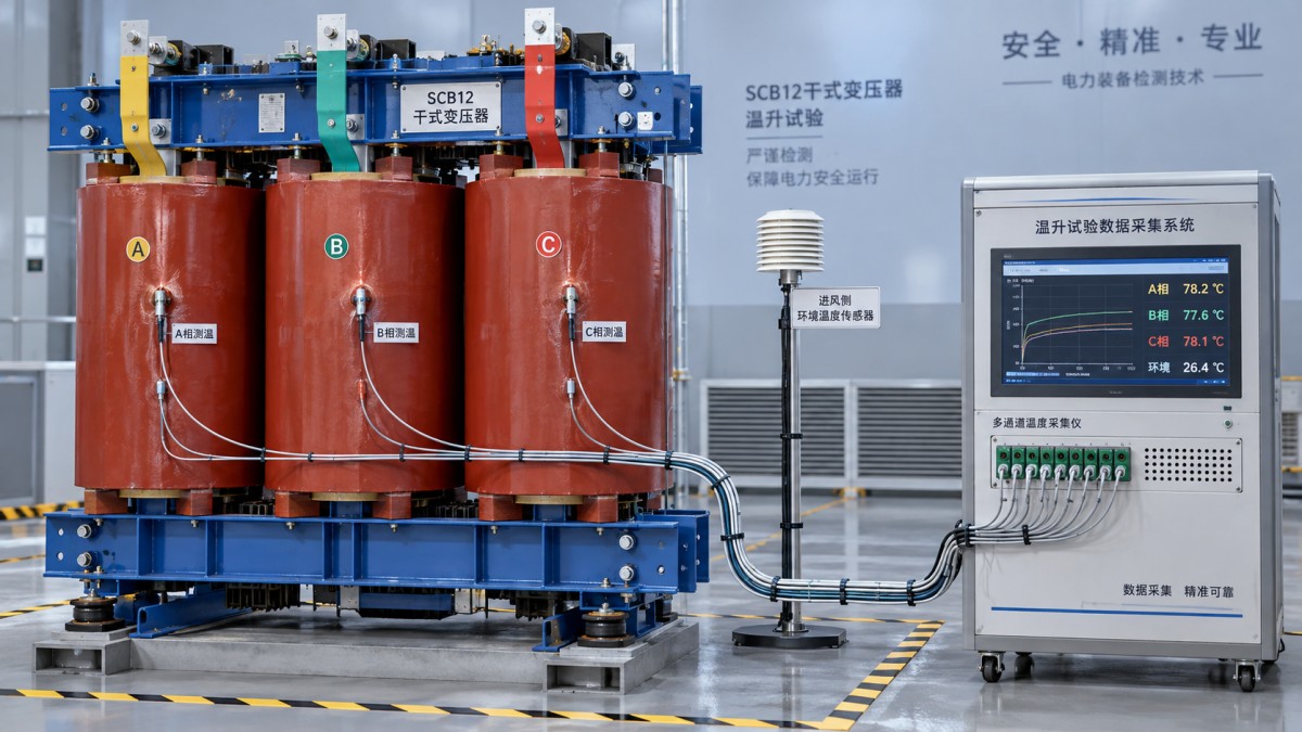 How to verify the temperature-rise test of an SCB12 dry-type transformer Как проверить испытание на нагрев сухого трансформатора SCB12