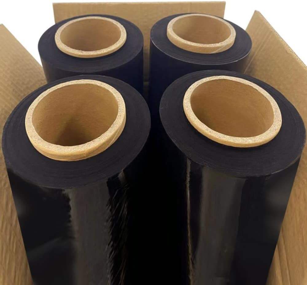 Personalizar film estirable negro para embalaje Film estirable para palés Proveedor de film estirable Rollos de film estirable Lldpe