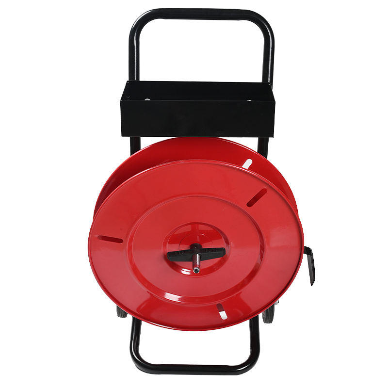 Herramienta manual multifuncional y duradera para flejar con acero. Carro dispensador de flejes de alta resistencia para embalaje con flejes.