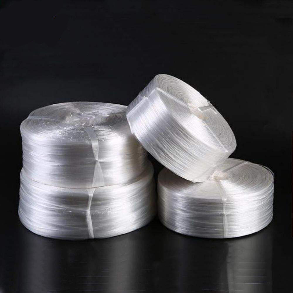 Cuerda de plástico transparente Cuerda de PP blanca para embalaje de cajas de cartón Cuerda de embalaje gruesa y resistente al desgaste para bolas de césped