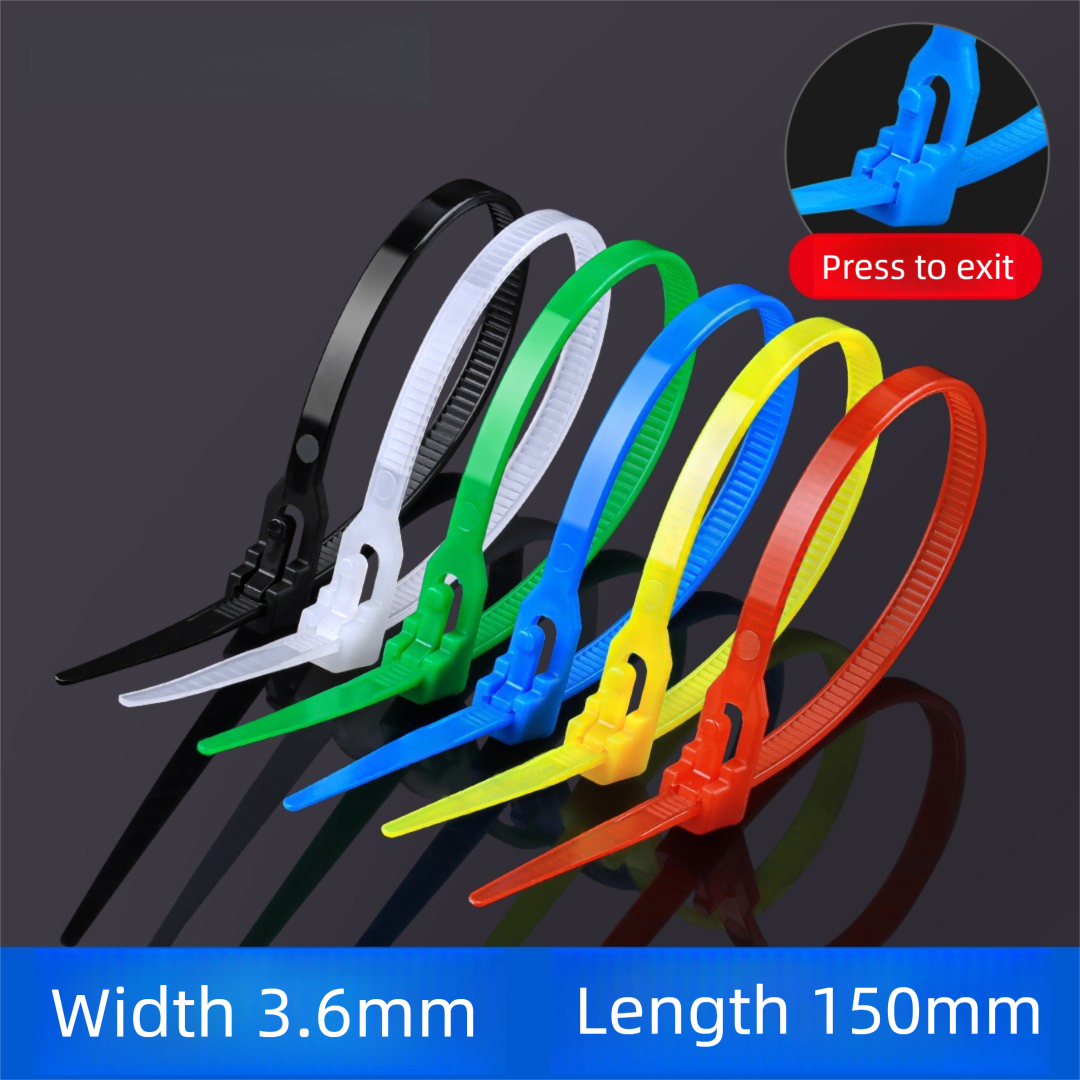 Corbatas de Nylon Ajustables con Cierre de Seguridad - Fabricante de Hebillas de Plástico Reutilizables en Negro/Blanco/Colorido