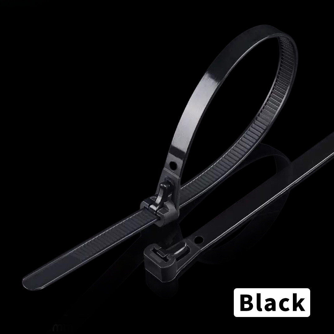 Corbatas de Nylon Ajustables con Cierre de Seguridad - Fabricante de Hebillas de Plástico Reutilizables en Negro/Blanco/Colorido