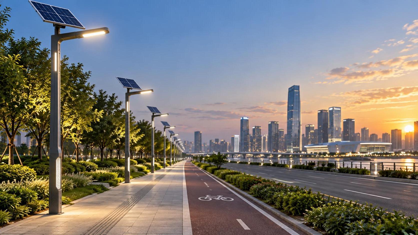 Iluminación vial solar para la renovación urbana: prioridades de diseño para los municipios