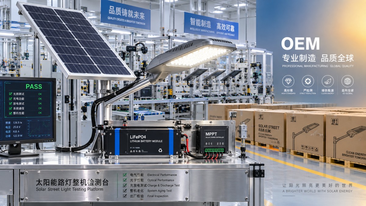 Fabricantes chinos de farolas solares: capacidades OEM que importan