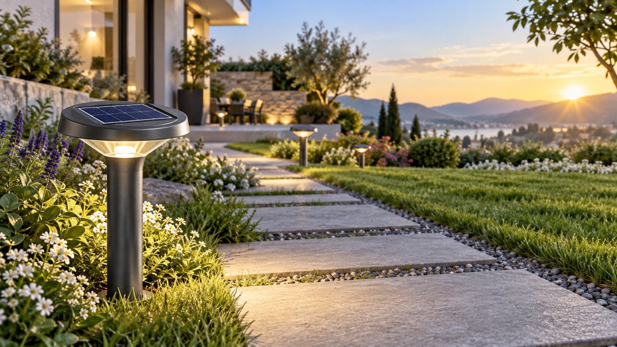 ¿Cuándo es una opción práctica la energía solar para la iluminación LED de jardines y céspedes?