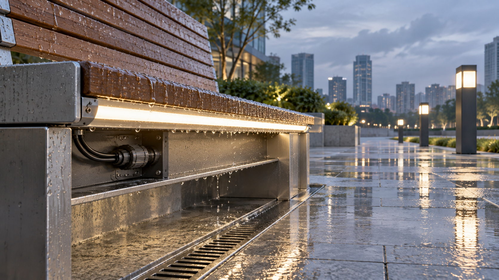 ¿Es suficiente IP65 para la iluminación LED integrada en mobiliario urbano?