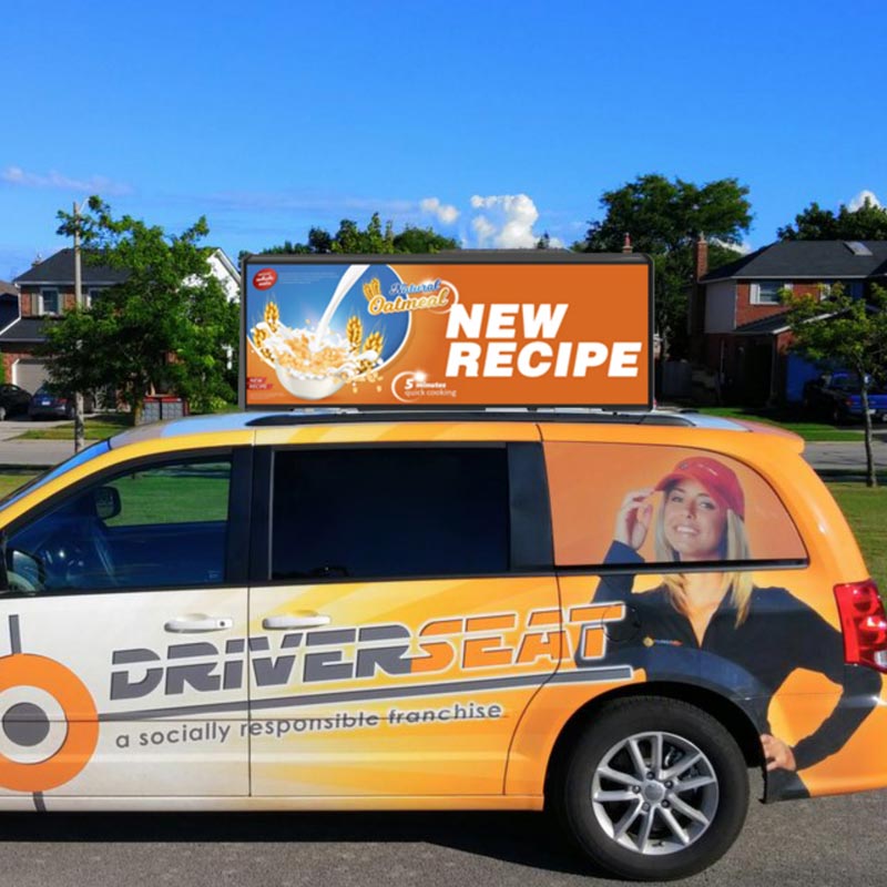 Светодиодный дисплей на крыше такси B