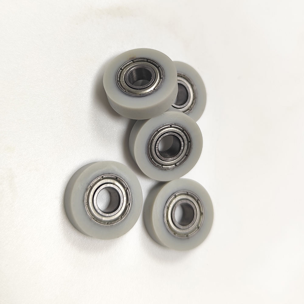 Customized Chrome Steel Deep Groove Ball Bearing PU Coated Roller Wheels Rubber Silicone Pulley Plastic Coating Conveyor Belt