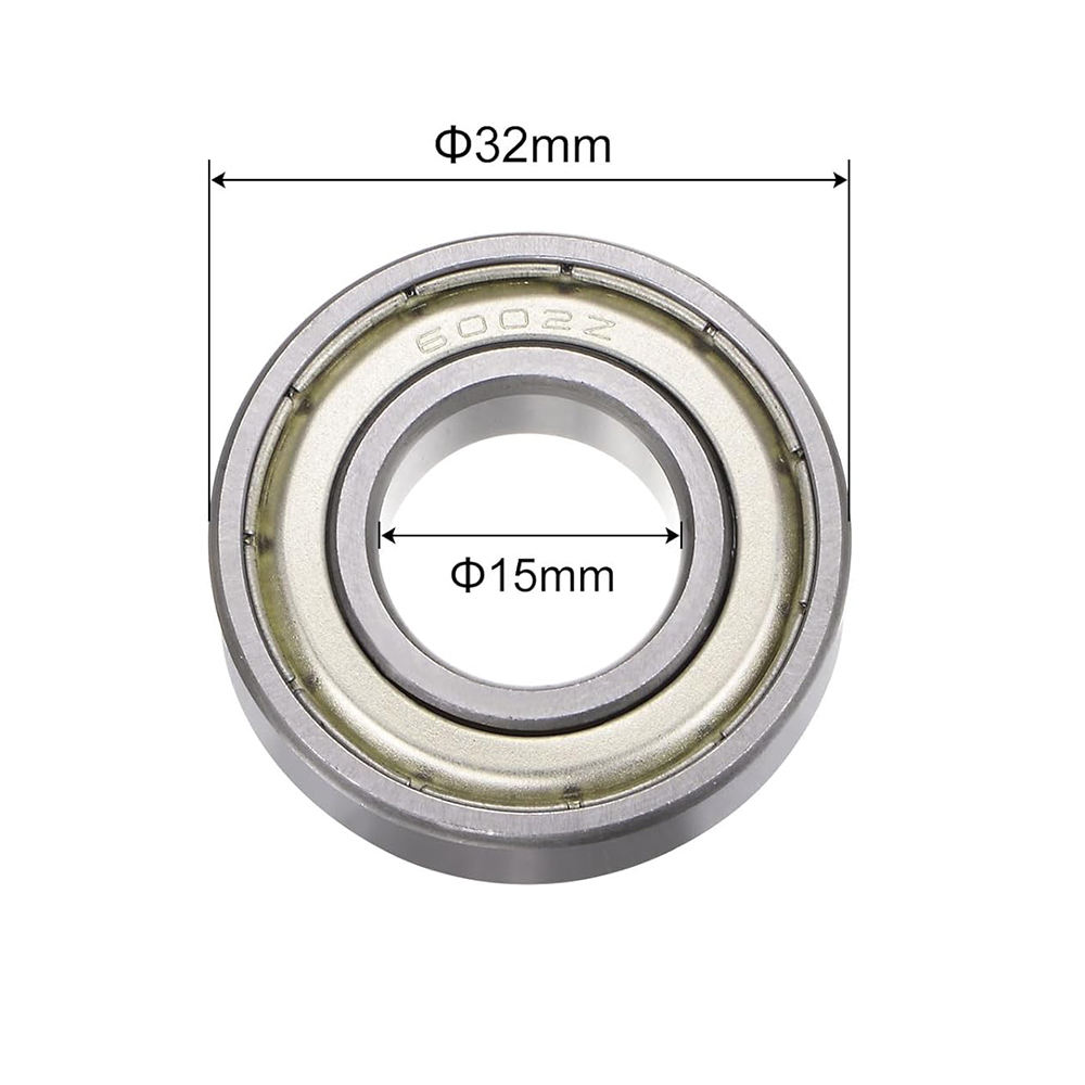 Deep Groove Ball Bearing 6002ZZ Single Row P5 Precision 15x32x9mm Chrome Steel Bearings Double Shield Size 6002 RS Restaurant