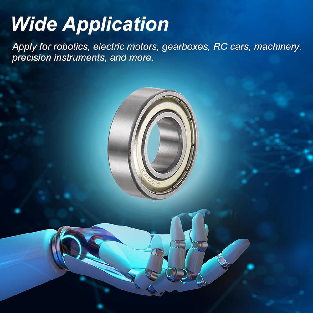 Deep Groove Ball Bearing 6002ZZ Single Row P5 Precision 15x32x9mm Chrome Steel Bearings Double Shield Size 6002 RS Restaurant