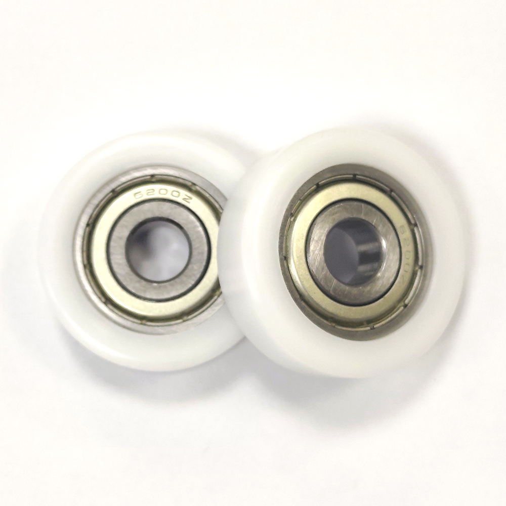High Quality 6200 ZZ Rubber Plastic Coated Bearings OEM Custom Sliding Window Door Pulley 20mm Bore 3 Year Warranty