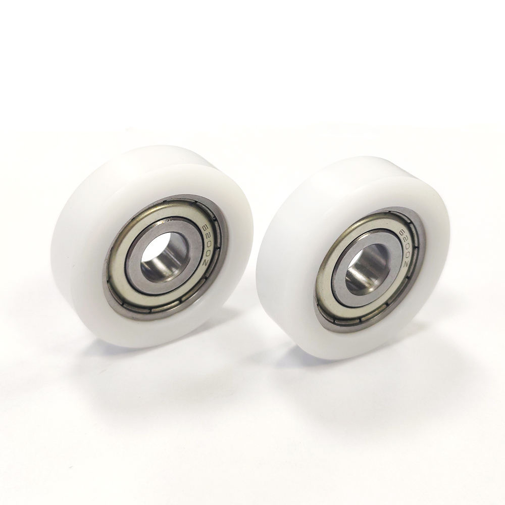 High Quality 6200 ZZ Rubber Plastic Coated Bearings OEM Custom Sliding Window Door Pulley 20mm Bore 3 Year Warranty