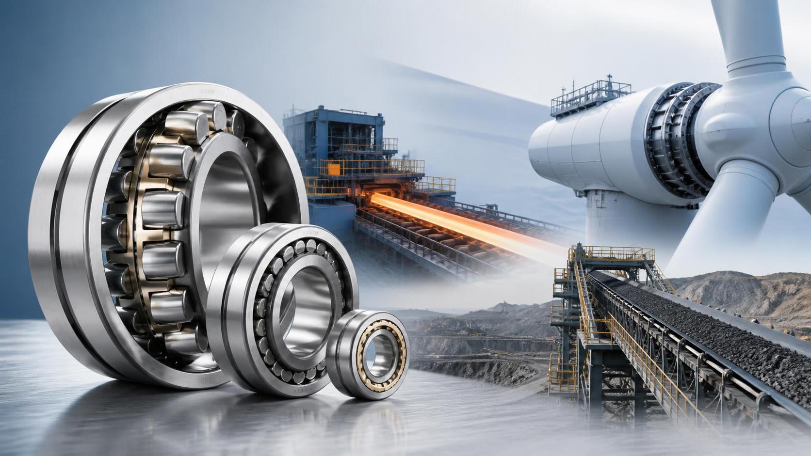 Which industries use self-aligning roller bearings most often?