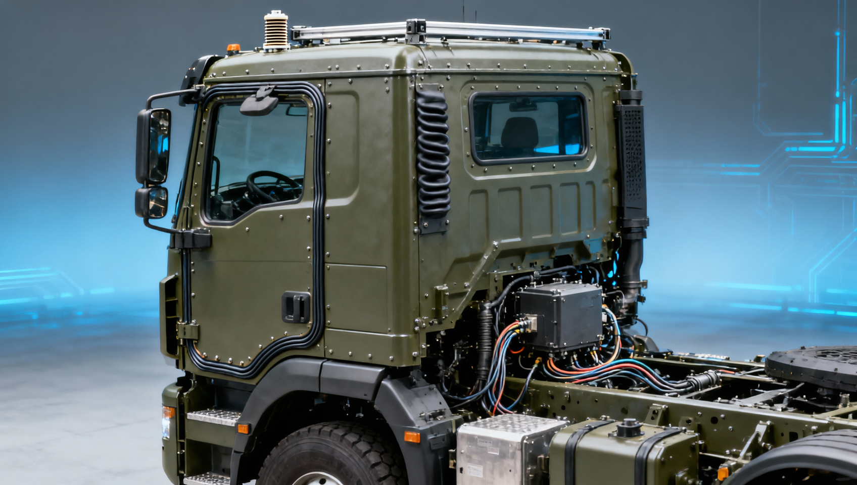 Can cab chassis trucks for military use be retrofitted with CBRN protection systems—and what structural modifications are required?