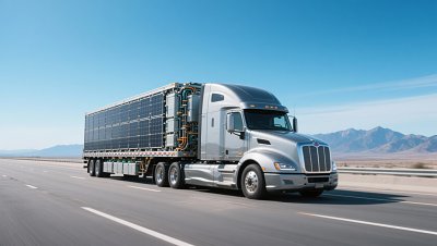What is the driving range of electric heavy trucks?