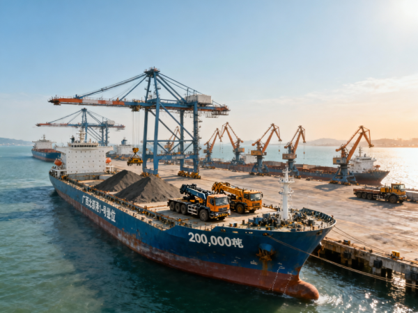 Guangxi Beibu Gulf Port Chisha Operation Area Berths 1-2 Pass Open Inspection: 200,000-ton Bulk Cargo Berth Operational, Doubling Export Capacity for Heavy Truck Chassis & Construction Machinery