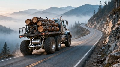 Logging truck rollover rates spiked on mountain routes with 2025 suspension upgrades — was it the wrong choice?