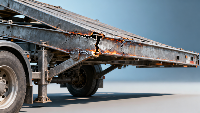 Low bed trailer frame cracks appeared earlier than predicted in high-heat export markets — design flaw or misuse?