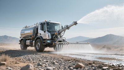 Water truck water loss exceeded 3.2% per hour on unpaved roads — does your spray pattern match terrain conditions?