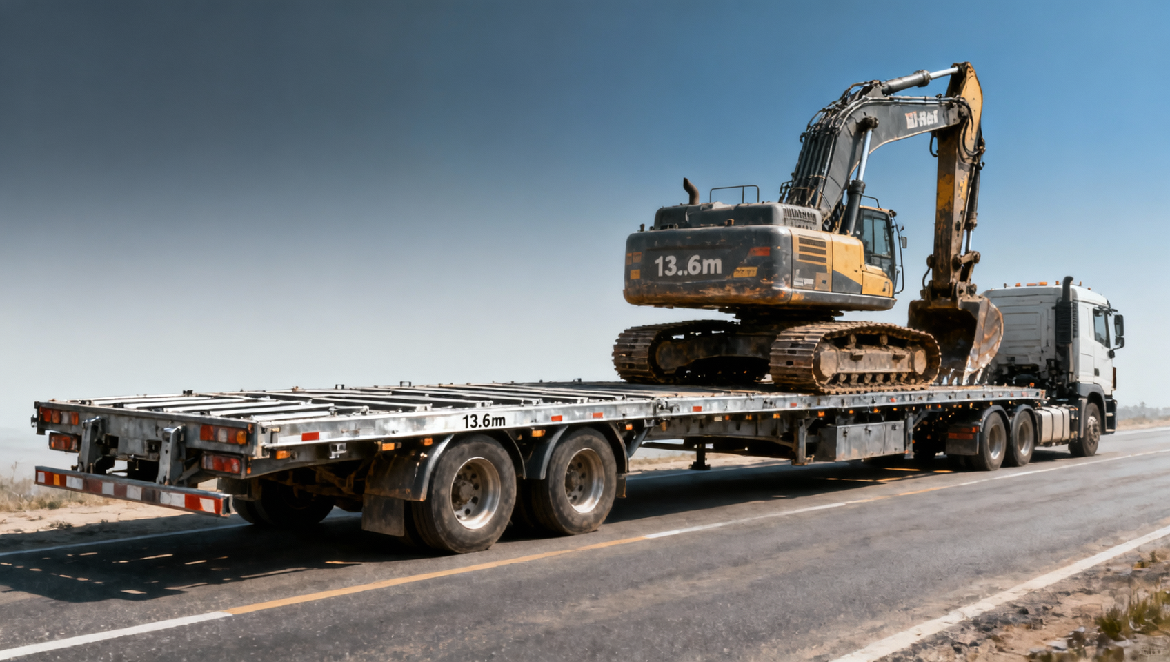 Low bed trailer deck flex under load caused misalignment in heavy equipment transport — how much deflection is acceptable?