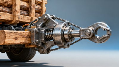 Log truck trailer coupling wear patterns differ sharply from standard freight