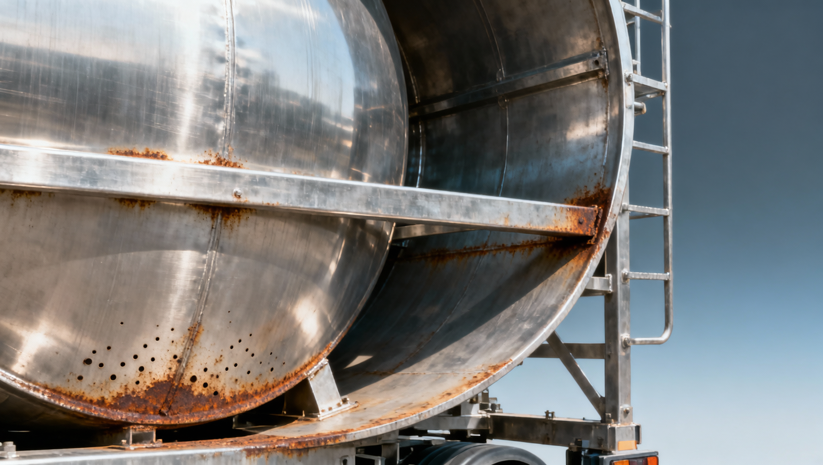 Water tanker corrosion inside the tank: How much rust is acceptable before replacement?