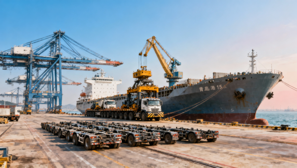 Shandong Port's New 150,000-ton Multipurpose Terminal Boosts Heavy Vehicle Exports