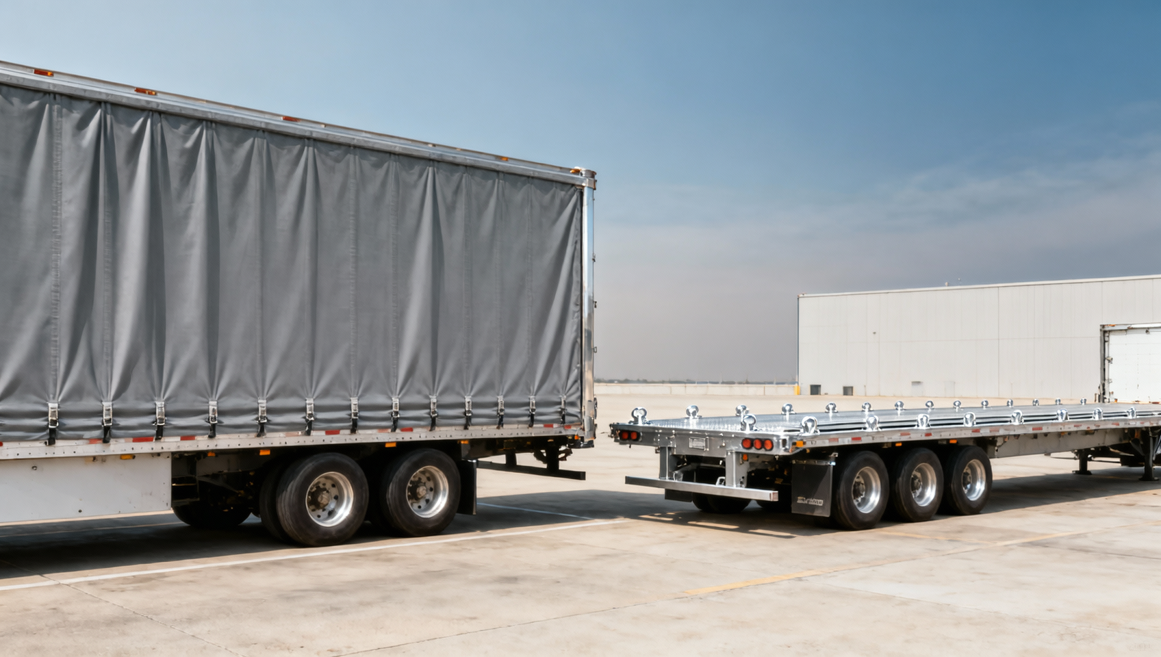 Curtain side trailer vs flatbed: Which hauls palletized freight more efficiently in 2026?