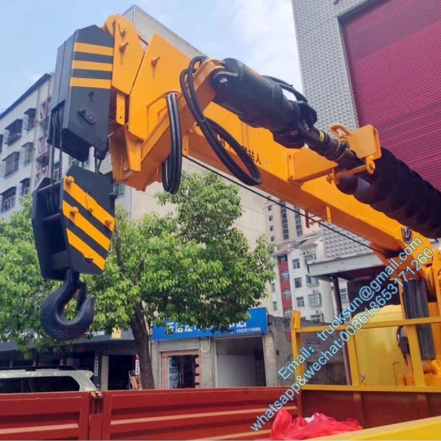6.3tons Boom Truck Mounted Crane with Drill