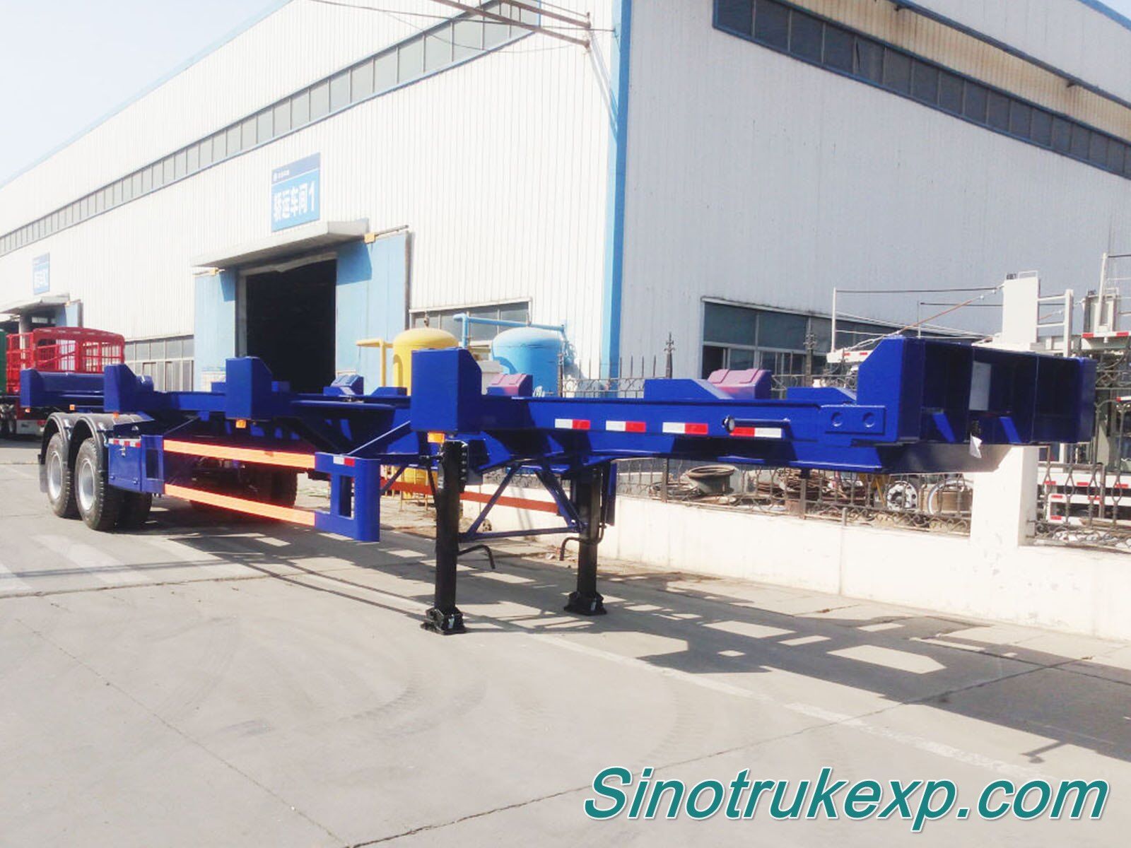 2 Axles 45FT Port terminal Skeletal Semi Trailer