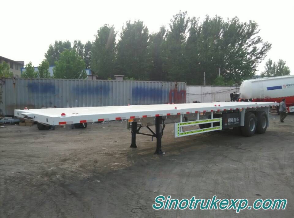 2 Axles 40FT Container Flatbed Semi Trailer