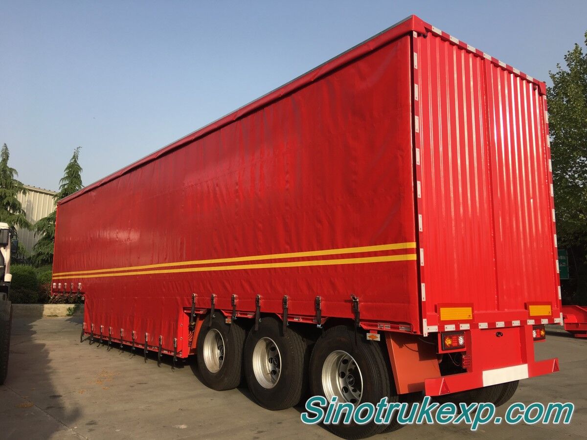 3 Axles Curtain Side Van Semi Trailer