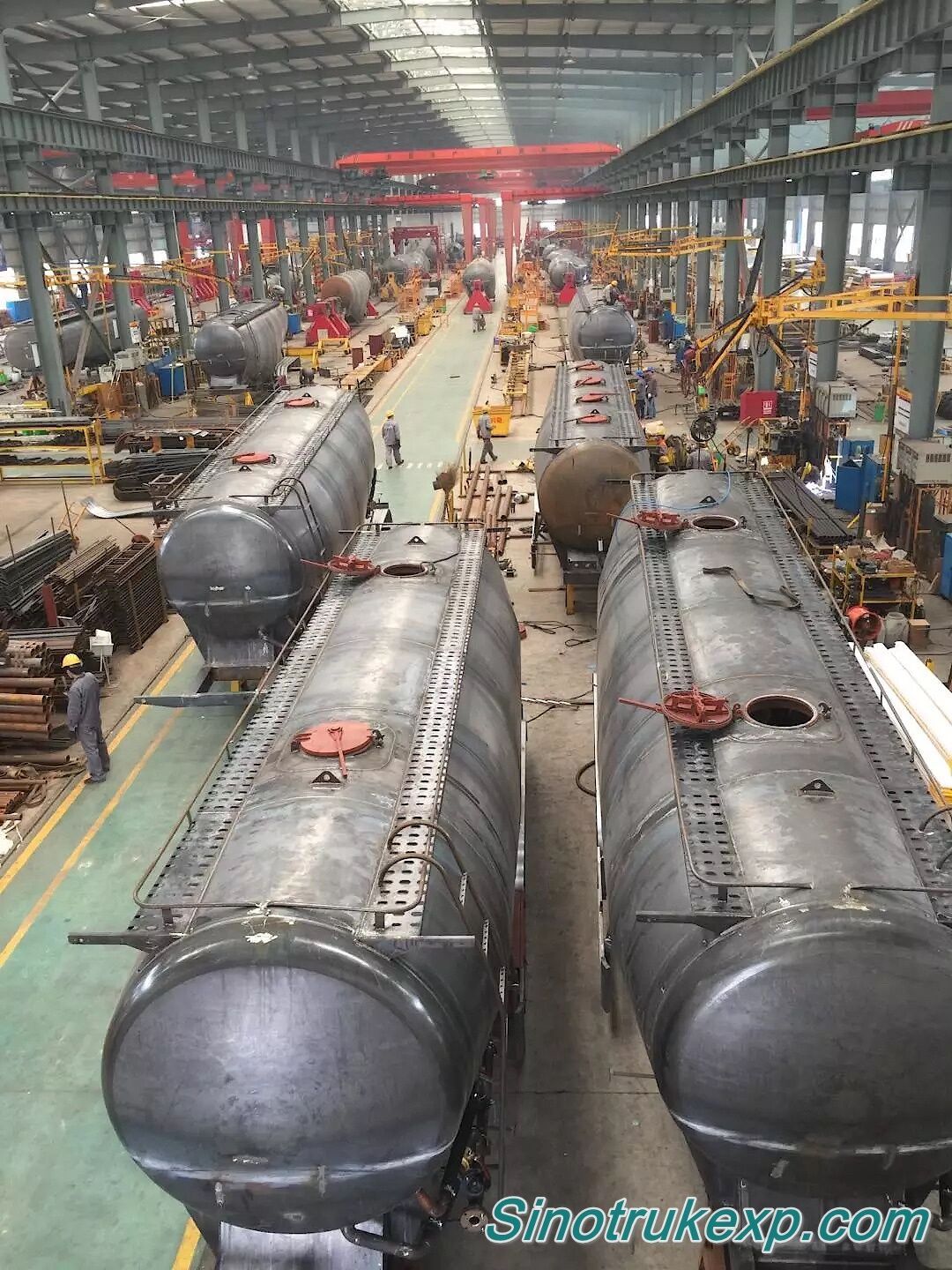 3 Axles Bulk Cement Tank Semi Trailer 55m³ W Type（