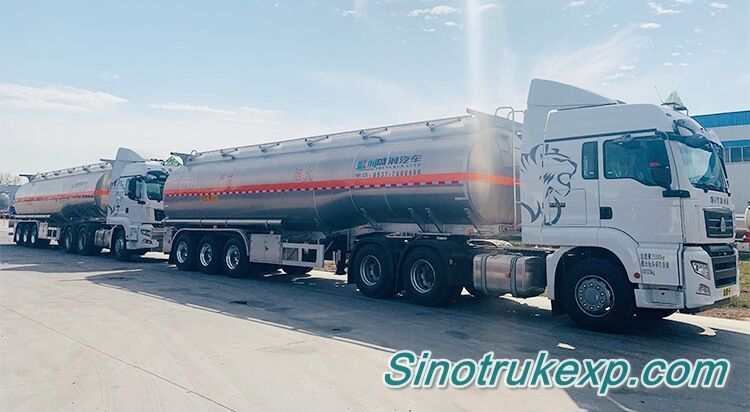 3 Axles Aluminium Fuel Tank Semi Trailer 48m³